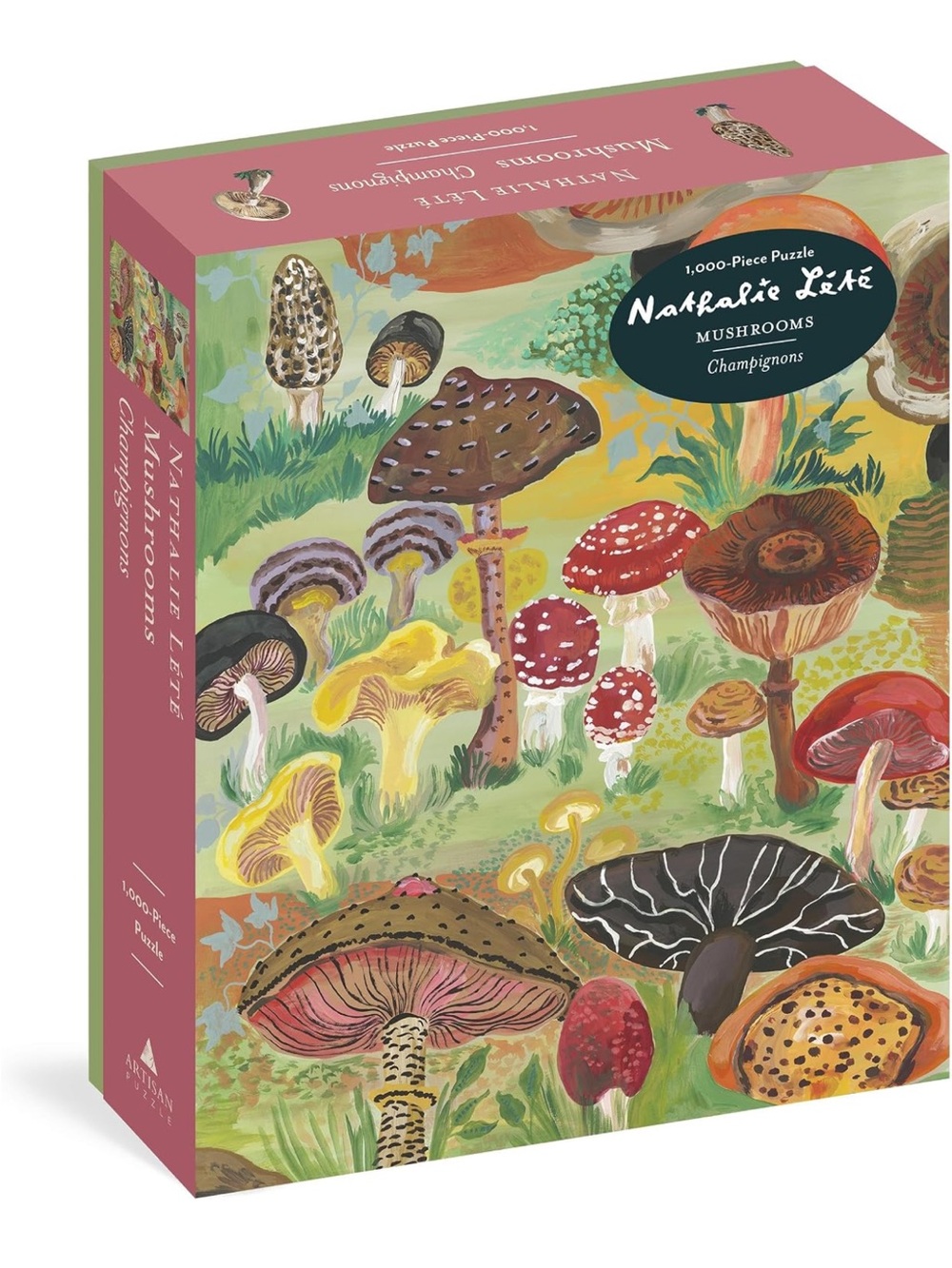 Nathaniel Lété 'Mushrooms' 1000-Piece Puzzle - Colorful Mushroom Illustration